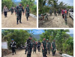 Tim WASEV Tinjau Langsung Lokasi Perbaikan Jalan Produksi Dalam Program TMMD