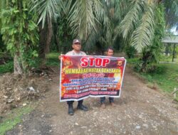 Cegah Karhutla, Personel Polsek Karang Baru Berikan Himbauan karhutla serta Edukasi