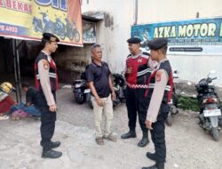 Unit URC Sat Samapta Polres Aceh Tamiang Tingkatkan Patroli Dialogis Cegah Guantibmas