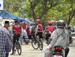 Sat Samapta Polres Pidie Jaya Kawal MTQ Aceh XXXVII dengan Patroli Sepeda
