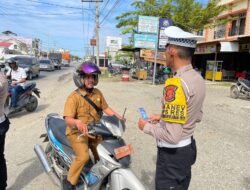 Operasi Zebra Seulawah 2025, Sat Lantas Pidie Jaya Gencarkan Edukasi Pengendara