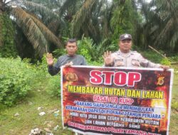 Cegah Karhutla, Personel Polsek Tamiang Hulu Berikan Himbauan karhutla serta Edukasi