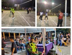 Jaga Kondusifitas, Babinsa Koramil 03/Batui Laksanakan Pengamanan Turnamen Fun Bola Volly.