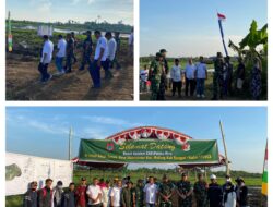 Kasdam XXIII/Palaka Wira Tinjau Lokasi Cetak Sawah Rakyat (CSR) Di Desa Sidomakmur, Banggai