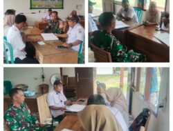Jaga Kondusifitas Wilayah, Babinsa Komsos Bersama Sekdes Dan Perangkat Desa