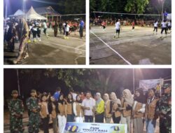 Wakili Danramil, Babinsa Koramil 03/Batui Hadiri Penutupan dan Penyerahan Hadiah Kegiatan Tournamen Fun Volly Ball Putri