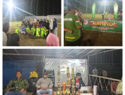 Semarakkan HUT TNI Ke 80, Danramil 02/Bunta Menghadiri Penyerahan Hadiah Kejuaraan Pertandingan Final Futsal Palaka Wira Cup