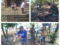 Babinsa Desa Bumi Harjo Kerja Bakti Siapkan Pembangunan Koperasi Merah Putih