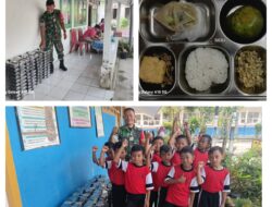 Peran Aktif Babinsa Koramil 02/Bunta Dampingi Pendistribusian Makan Bergizi Gratis