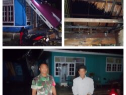 Babinsa Bantu Warga Dampak Monitoring Bencana Puting Beliung