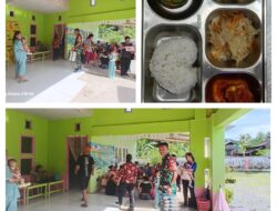 Babinsa Koramil 02/Bunta Turut Sukseskan Distribusi Makanan Bergizi Gratis Untuk 4.000 Porsi