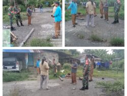 Danramil 03/Batui, Tinjau Lahan Pembangunan Kantor Koperasi Merah Putih Di Desa Minahaki