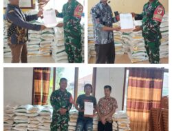 Hadir Beri pengawalan, Babinsa Koramil 02/Bunta Komitmen Dukung Suksesnya Bantuan Pangan