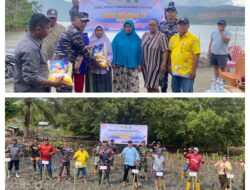 Peringati Hari Armada RI Tahun 2025, Posal Luwuk Lanal Palu Gelar Baksos dan Penanaman Mangrove di Siuna