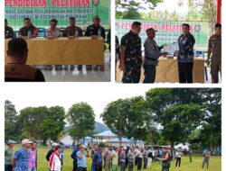 Tingkatkan Kedisiplinan Linmas ,Ws Danramil 07/Pagimana Berikan Materi Pelatihan Dan Pembinaan