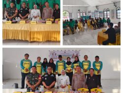 Sinergi TNI dan Polri Tingkatkan Kualitas Linmas Desa ,Danramil 1308–07/Pagimana Beri Pembekalan Pada Anggota Linmas