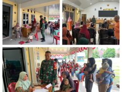 Wujud Kepedulian Terhadap Kesehatan Anak Dan Lansia, Babinsa Desa Hadiri dan Dampingi Puskesmas Batui