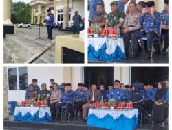 Wakili Dandim ,Danramil 10/Salakan Hadiri Upacara HUT Korpri Ke-54 dan HUT PGRI Ke-80 Di Balai Kantor Bupati.