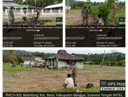 Wujudkan Ekonomi Kerakyatan ,Babinsa Kawal Pengukuran Lahan Koperasi Merah Putih