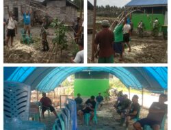 Menyambut Natal Dan Tahun Baru Babinsa 1308–03/Batui Melaksanakan Bakti Bersama Jemaat Paisu Buloli