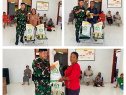 Wujud Kepedulian TNI, Babinsa Desa Gansal Awasi Penyaluran Bantuan Pangan Tahun 2025