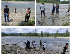 Danramil 03/Batui Tinjau Lokasi Pembangunan Jembatan Gantung Di Masungkang