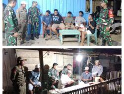 Patroli Malam Babinsa Kodim 1308/LB dan Linmas Tingkatkan Rasa Aman Warga