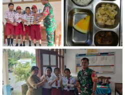 Babinsa Koramil 1308–02/Bunta Dampingi Pendistribusian Makan Bergizi Gratis