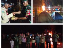 Dalam Rangka Penutupan Perkemahan Akhir Semester Ganjil Untuk Anak SMP Turut Serta Dihadiri Oleh Babinsa.