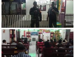 Puluhan Umat Ikuti Misa Malam Natal, TNI AD Laksanakan Pengamanan Terpadu di Desa Poh