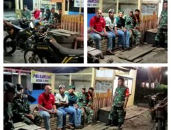 Babinsa Koramil 1308–04/Kintom Gelar Siskamling Bersama Masyarakat Untuk Tingkatkan Keamanan Wilayah