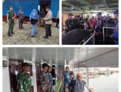 Pastikan Keamanan Pelabuhan, Piket Koramil 10/Salakan Pengamanan Dan Monitoring Aktivitas Kapal Penumpang