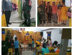Sambut Natal dan Tahun Baru, Babinsa Koramil 09/Labongkurung Siaga Pelayanan Pengamanan Ibadah Natal Tahun 2025