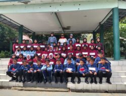 Patriot Bela Negara Indonesia Berkolaborasi dengan Brigade Paskibra Kota Bekasi Laksanakan PKBN di SMPN 8 Kota Bekasi.