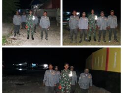 Patroli Malam Wilayah Koramil 09/Labongkurung ,Babinsa Rutin Patroli Dan Komsos Di Wilayah Binaan
