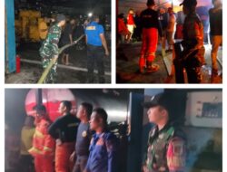 Gerak Cepat, Danramil 10/Salakan Bantu Padamkan Kebakaran UPT. PLTD