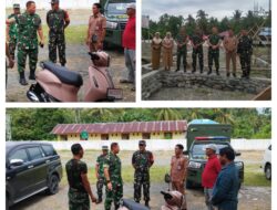 Dandim 1308/LB Tinjau Pembangunan Gedung KD8KMP Desa Uso