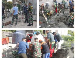 Kodim 1308/LB Percepat Pembangunan Koperasi Merah Putih Lewat Gotong Royong Bersama Warga