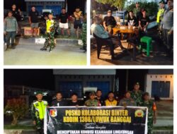 Sinergi Jaga Malam, Koramil 08/Banggai Gelar Patroli dan Siskamling Gabungan Antisipasi Gangguan Kamtibmas