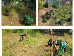 Jadikan Pangkalan Indah dan Rapi, Anggota Koramil 1308–03/Batui Lakukan Pembenahan Dan Perawatan