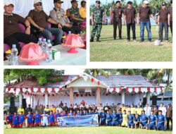 Danramil 02/Bunta Hadiri Sepakbola Semi Open Turnamen Bupati Cup di Wilayah Kecamatan