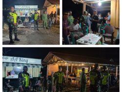 Jaga Kondusivitas Wilayah, Babinsa Berserta Anggota Linmas Gelar Siskamling Wilayah Koramil 1308–03/Batui