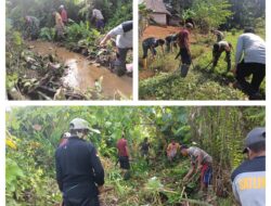 Koramil 02/Bunta Bersinergi dengan Aparat Kecamatan dan Aparat Desa Kerja Bakti Cegah Penyebaran Malaria