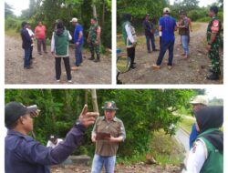 Babinsa Dampingi Kepala Bidang PSPP Cek Lokasi Cetak Sawah Rakyat Desa Masing