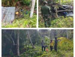 Babinsa Koramil 07/Pagimana Laksanakan Karya Bakti Pembersihan Bak Air yang Mengalir Ke Kampung