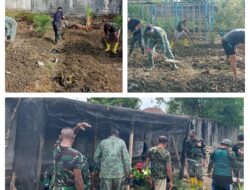 Danramil 03/Batui Bersama Babinsa Laksanakan Pembersihan Lahan untuk Penyemaian Bibit dan Tanaman