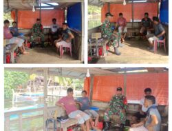 Mewujudkan Keakraban, Babinsa Komsos Dengan Warga Desa Binaan