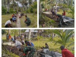 Gotong Royong Bersihkan Rumput Kanan Kiri Jalan, Bentuk Kepedulian ,Babinsa Koramil 09/Labongkurung Bersama Warga Terhadap Lingkungan