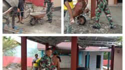 Karya Bakti Babinsa di Masjid Jami Nurtarbiah, Tingkatkan Kebersihan dan Kebersamaan