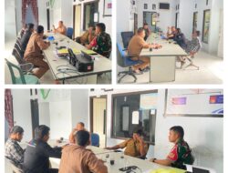 Babinsa Komsos Dengan Perangkat Desa Bahas Tentang Keamanan Dan Ketertiban di Wilayah Desa Binaan.